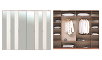 Wardrobe with 6 Folding Doors